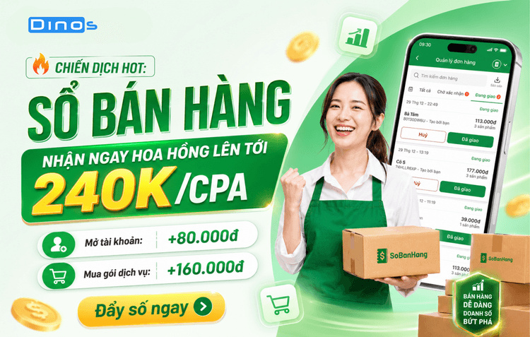 Ra mắt chiến dịch Sổ bán hàng: App quản lý bán hàng, hoa hồng cực khủng