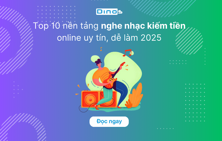 10 Web/App nghe nhạc kiếm tiền online uy tín, dễ làm 2025