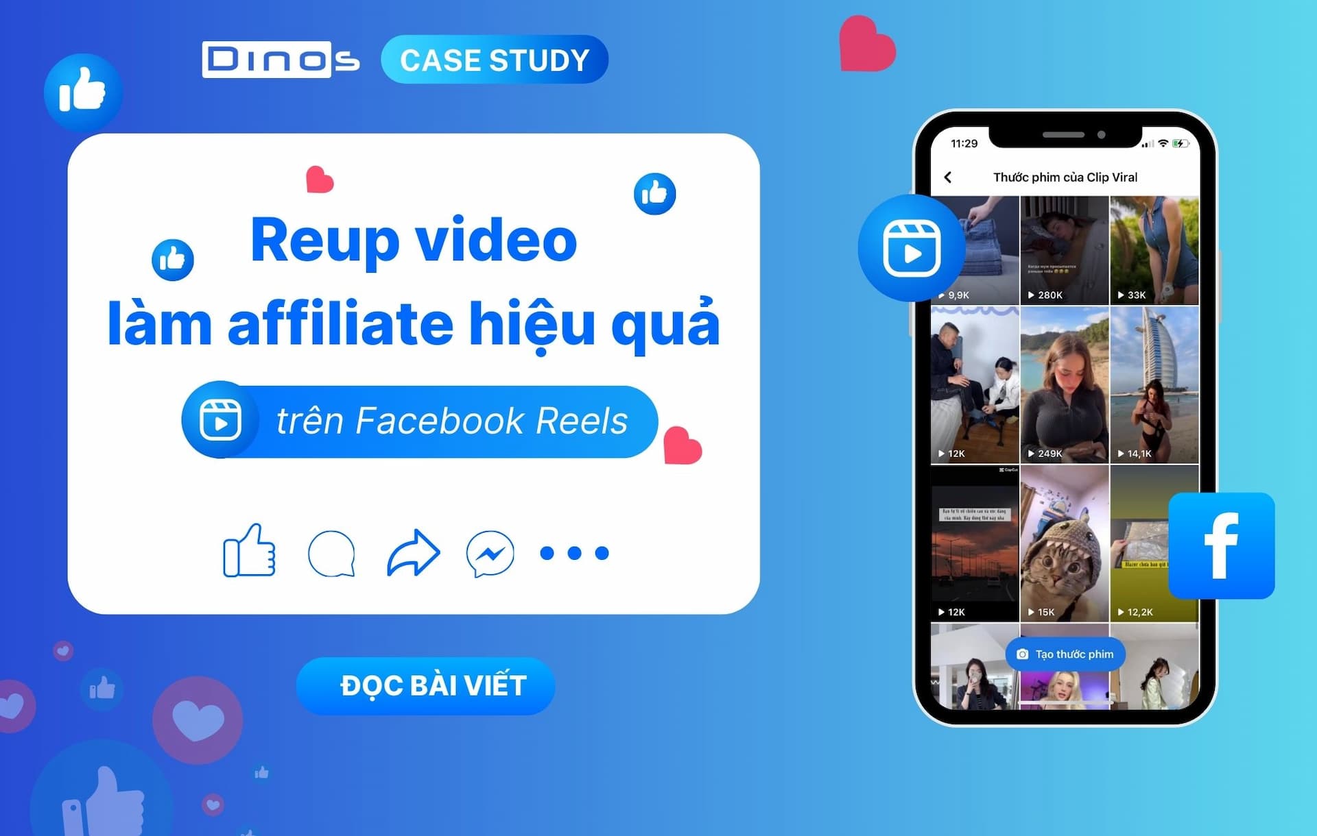 Kinh nghiệm reup video làm affiliate hiệu quả trên facebook reels