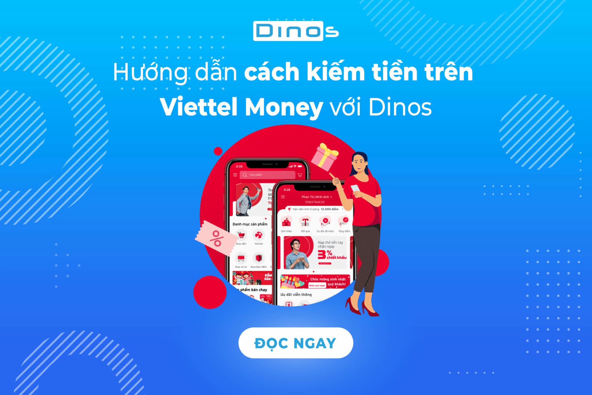 Hướng dẫn cách kiếm tiền trên Viettel Money với Dinos chi tiết