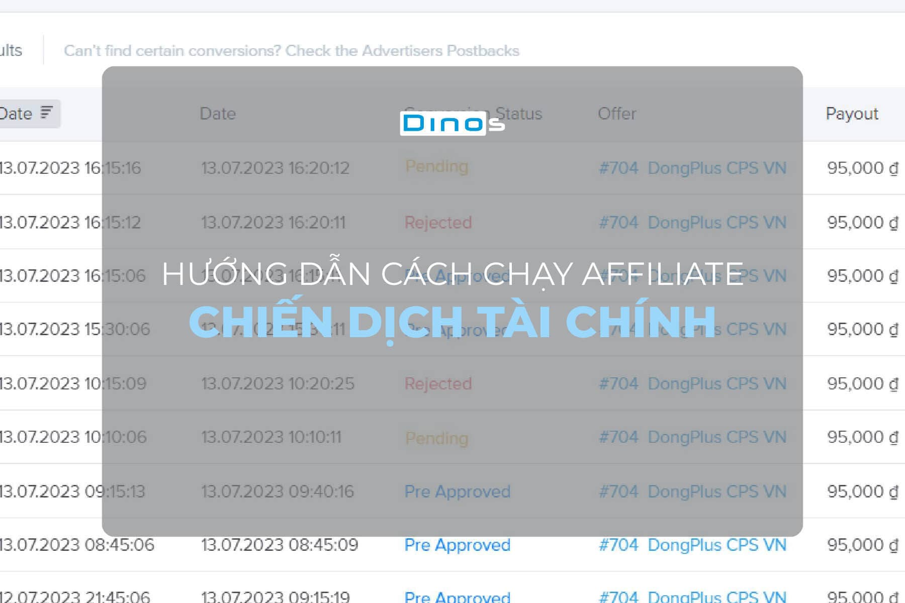 Hướng dẫn cách làm Affiliate chiến dịch tài chính