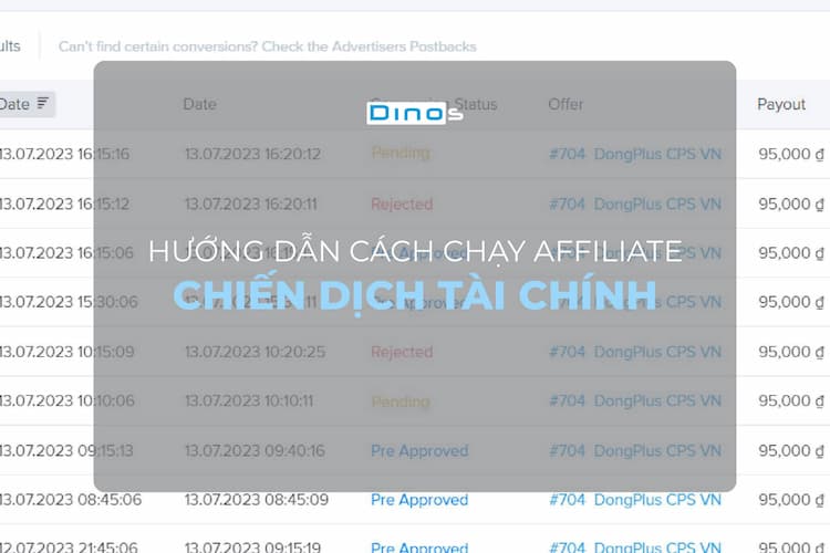 Hướng dẫn cách làm Affiliate chiến dịch tài chính