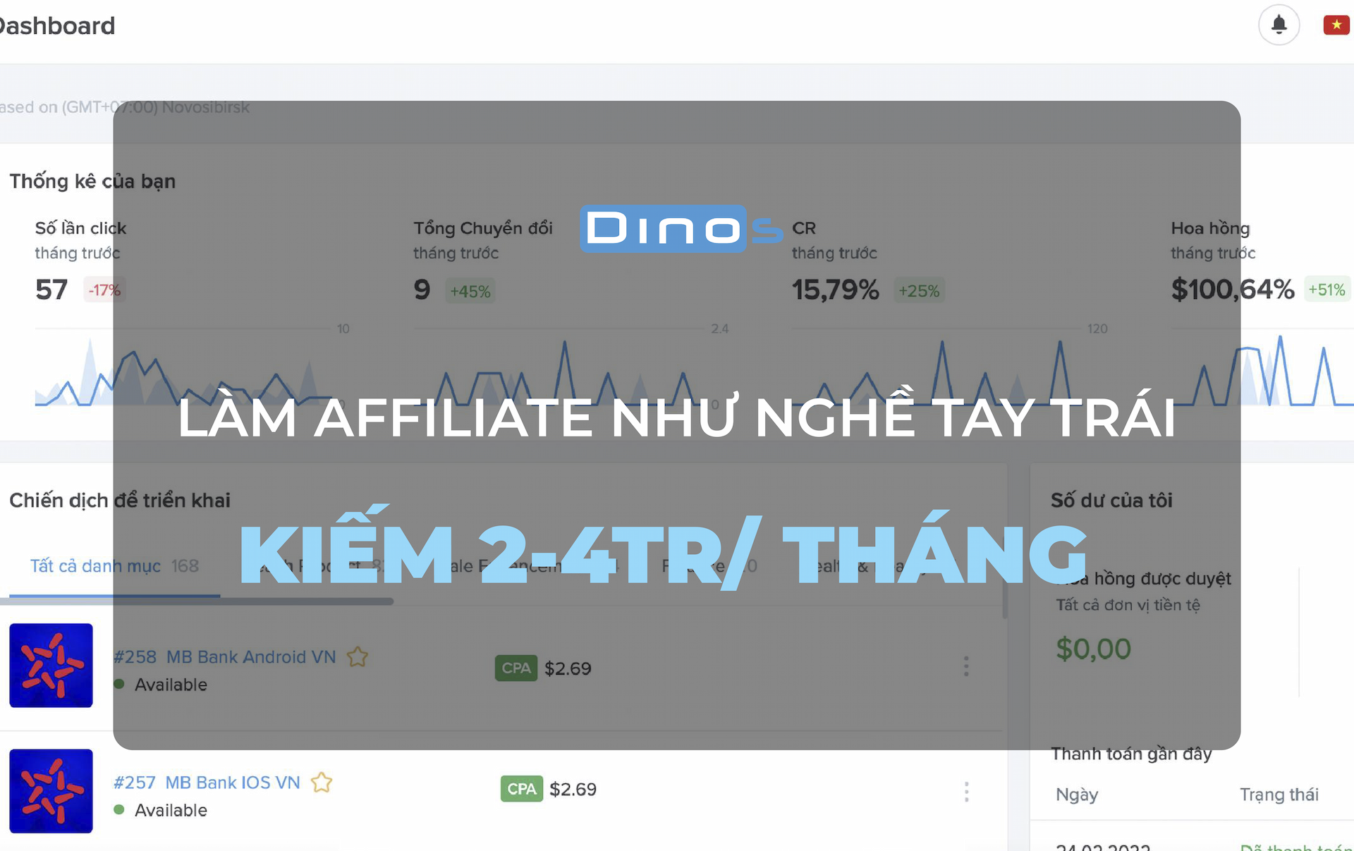 Làm Affiliate như nghề tay trái kiếm 2-4 triệu/ tháng