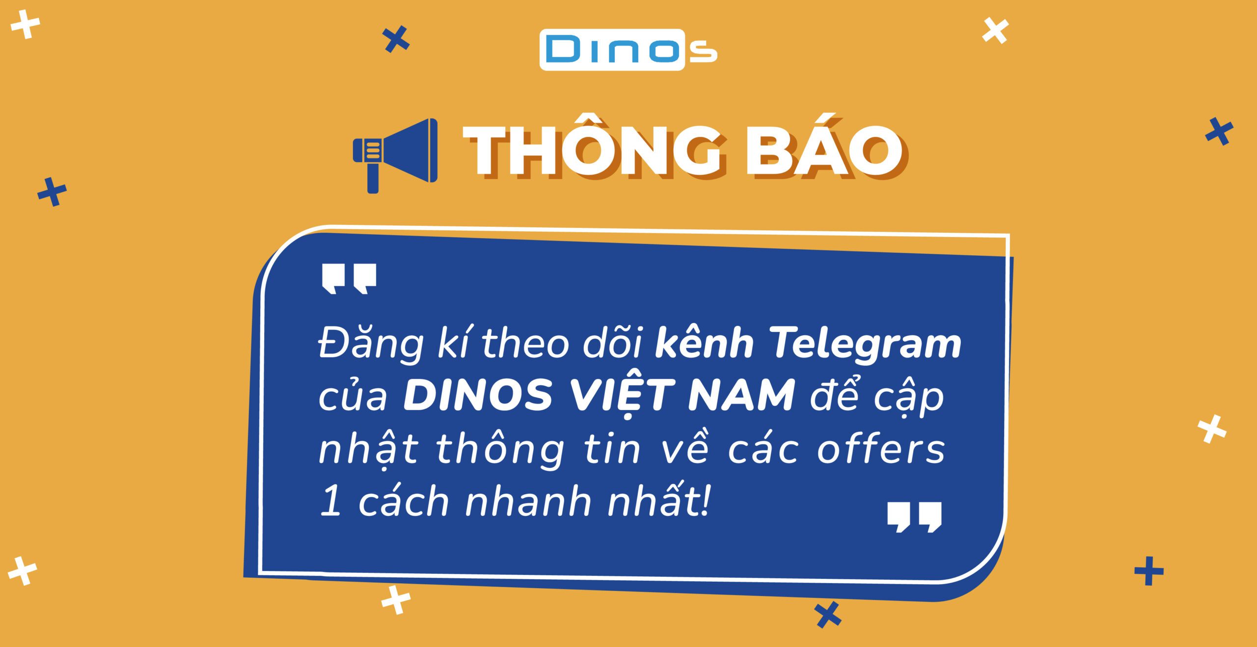 [THÔNG BÁO] Mở kênh Telegram Dinos Việt Nam