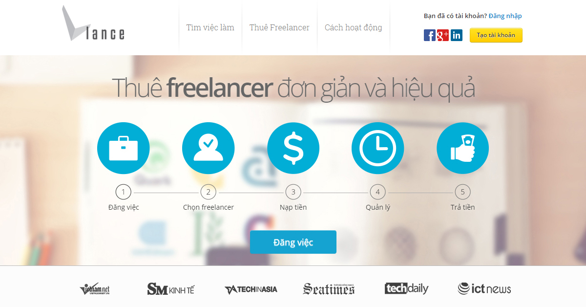 trang web freelancer - vlance
