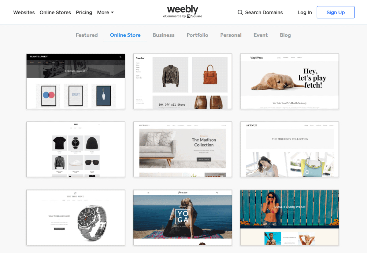 phần mềm thiết kế website Weebly