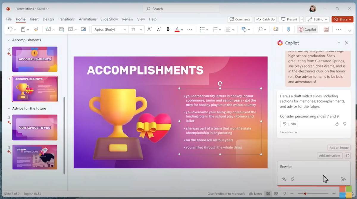 Ứng dụng Copilot trong PowerPoint