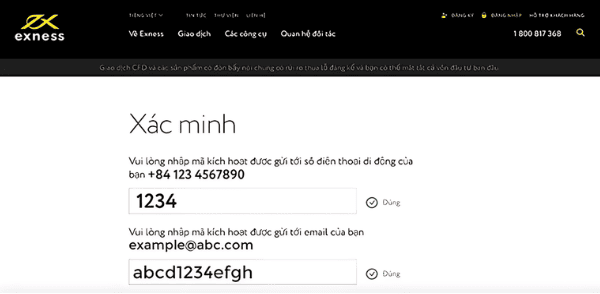 đăng ký tài khoản sàn exness 3